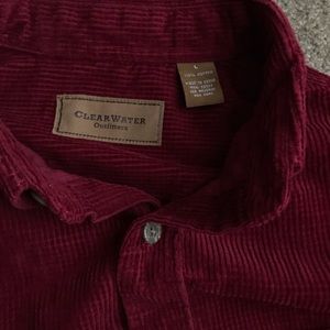 Long Sleeve Corduroy Button Down Shirt